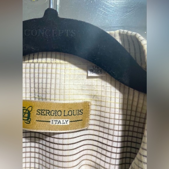 Sergio Loius Button-Down Short Sleeves in flannel cross hatch pattern - Picture 5 of 5